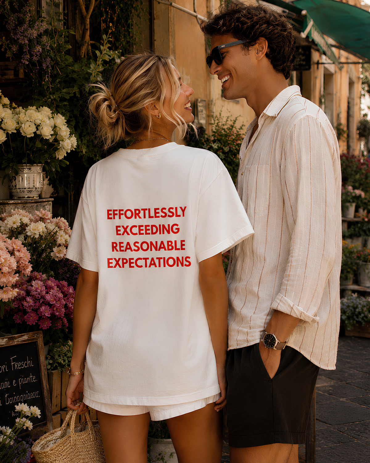 Effortlessly exceeding reasonable expectations Oversize Unisex Tshirt