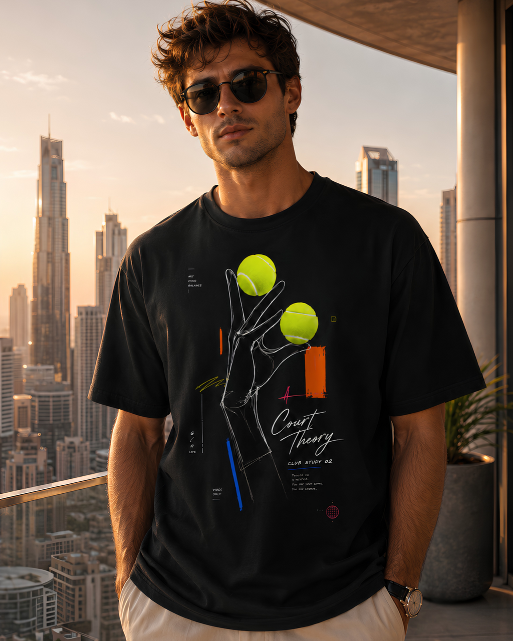 Court Theory Oversize Unisex Tshirt