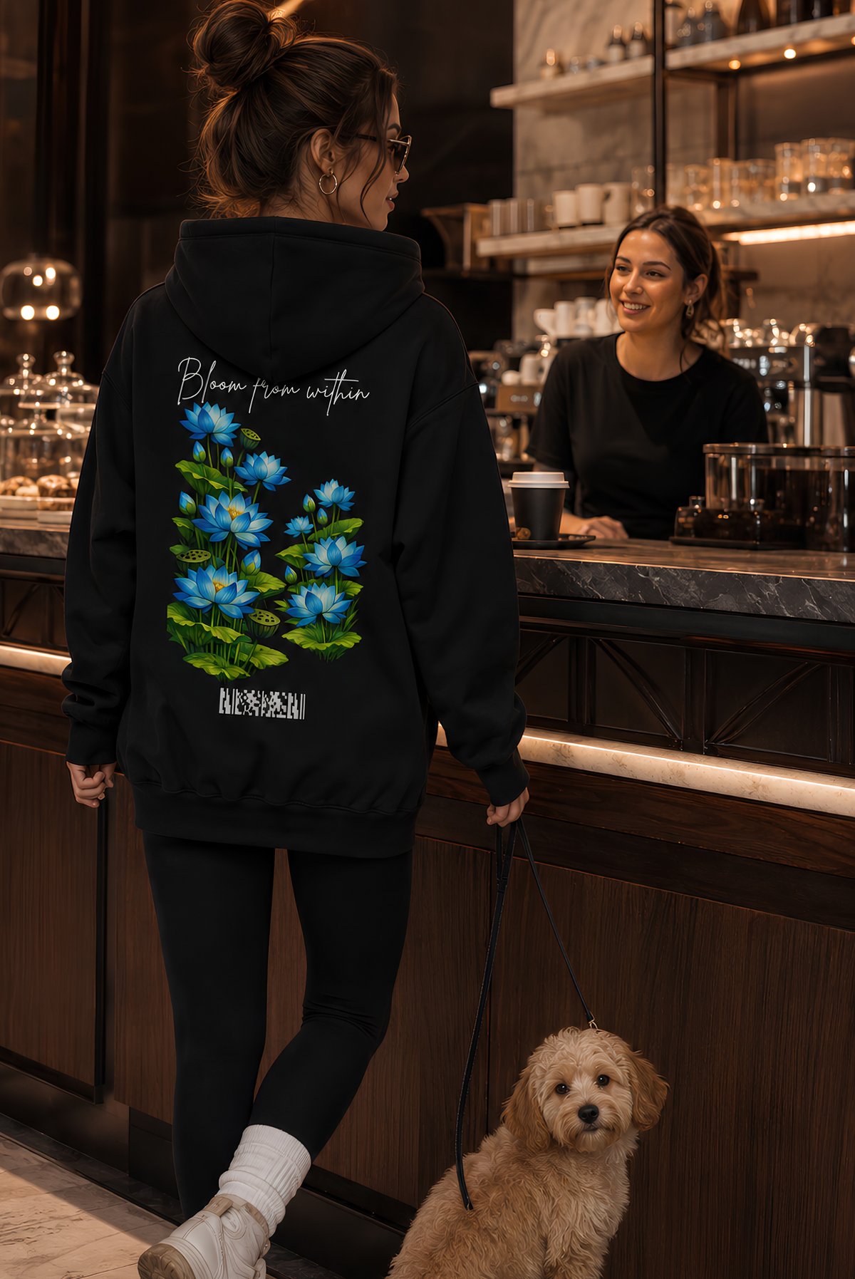 Blue Lotus Oversize Unisex Hoodie