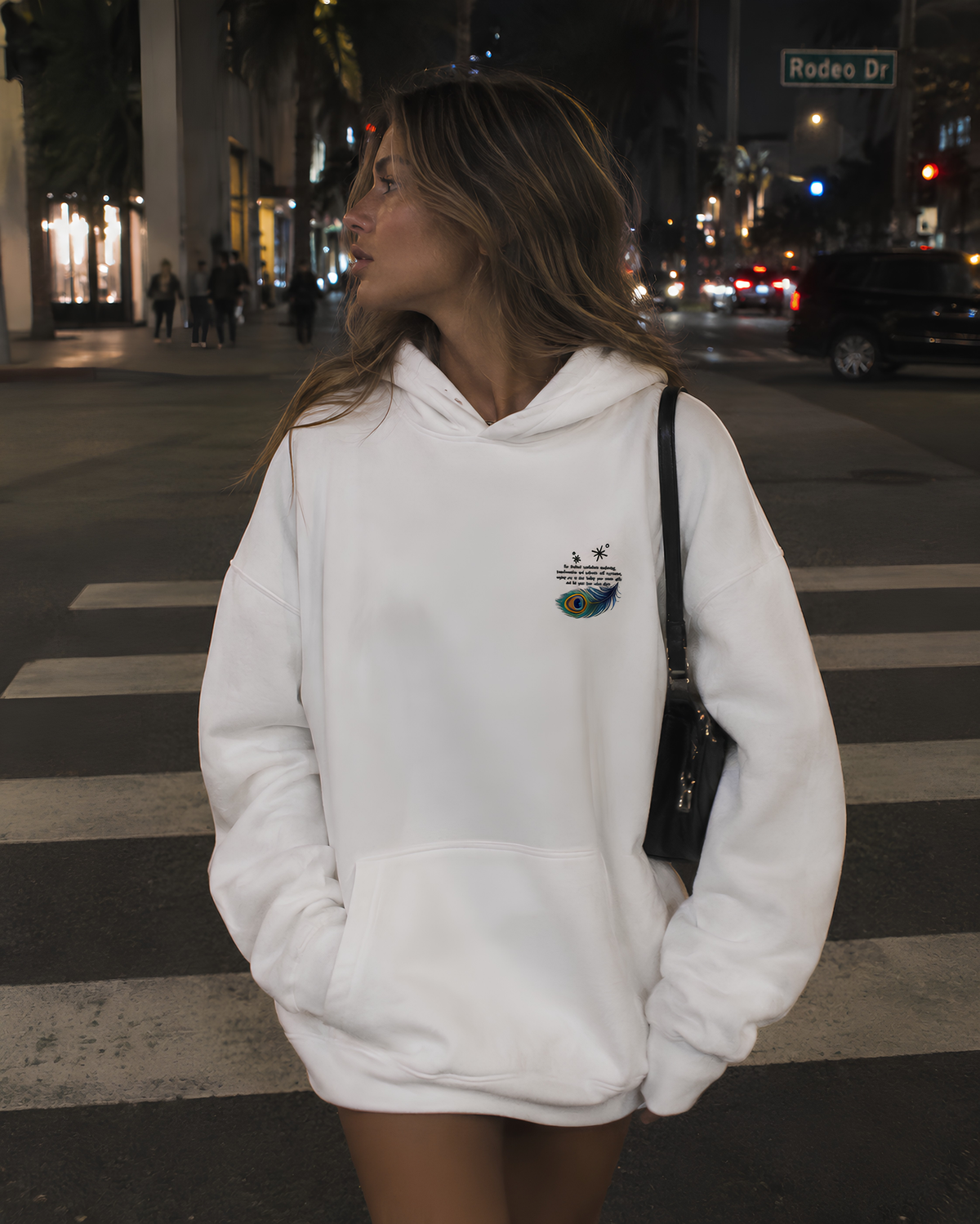 Peafowl Duality Oversize Unisex Hoodie