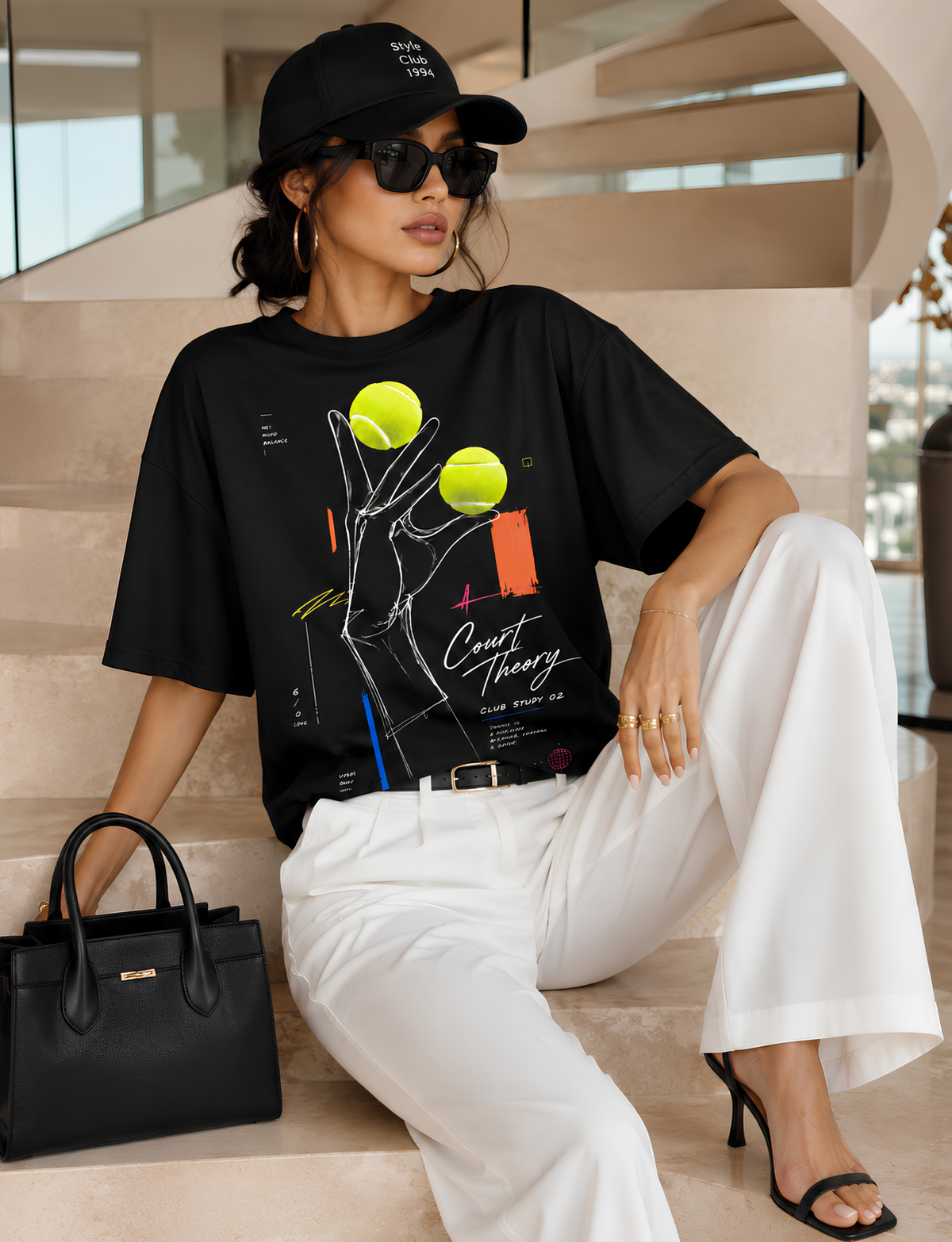 Court Theory Oversize Unisex Tshirt
