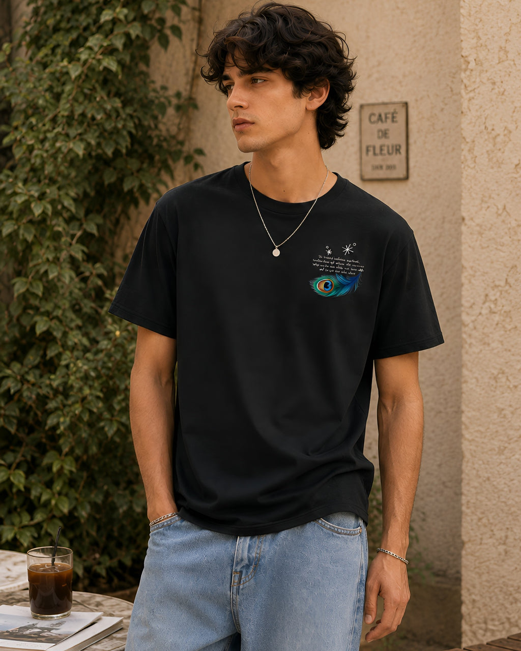 Peafowl Duality Oversize Unisex Tshirt
