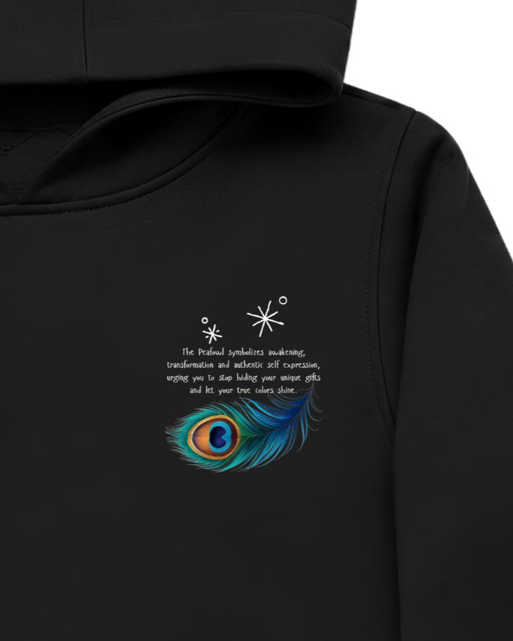 Peafowl Duality Oversize Unisex Hoodie